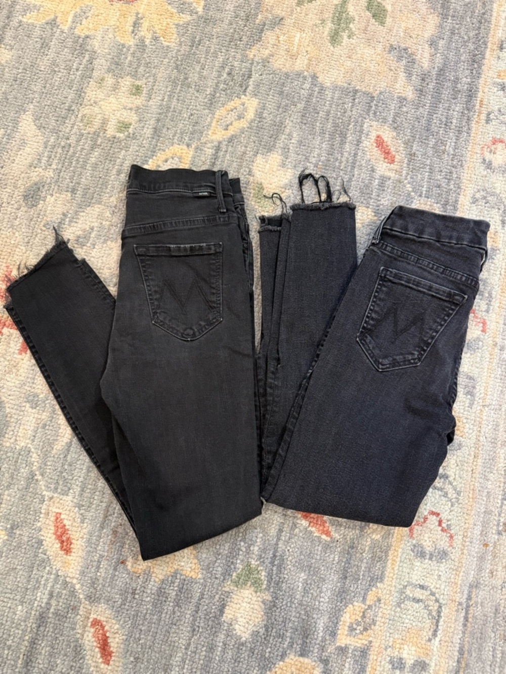 MOTHER Skinny Jeans Bundle in Black Washes